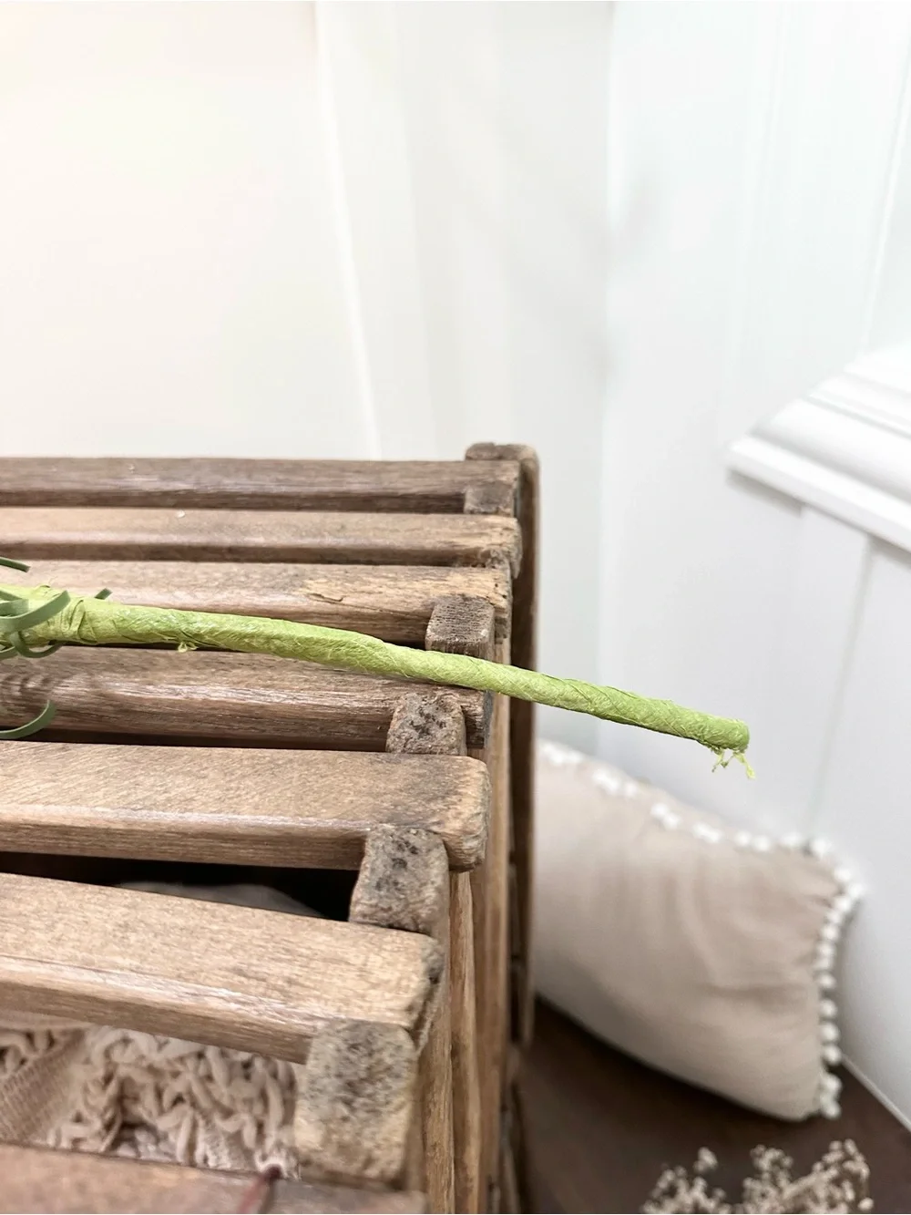 Soft Pink and Green Floral Stem Accent for Home Decor Wild Flower Bush